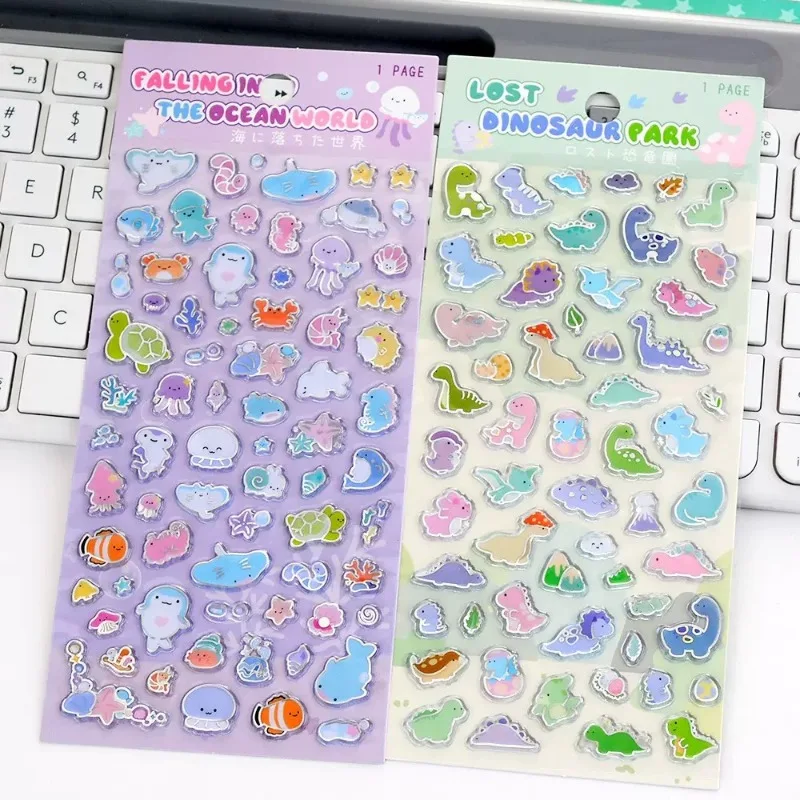 Pegatinas de dinosaurio retro para manualidades en cuadernos - imagen 4
