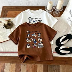 Camisetas manga corta holgadas para niños y niñas de diario