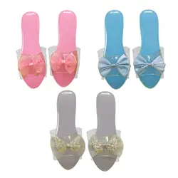 Sandalias de gelatina para niñas estilo princesa para disfraz fiesta