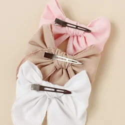Pinzas para niñas decorativas con lazo mariposa y flequillo