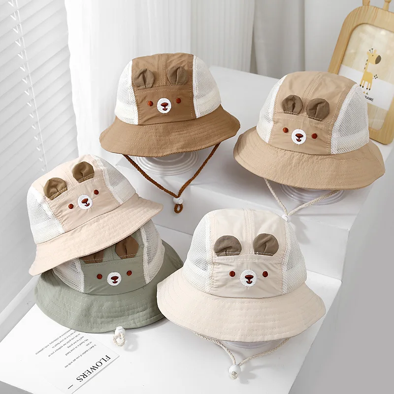 Gorra pescador de malla con protección solar para niños y niñas - imagen 5