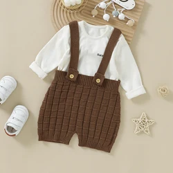 Peleles de punto para bebé con tirantes - Monos lisos unisex 0-18M