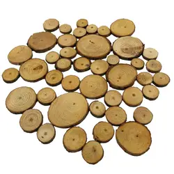 Rodajas de madera redondas para manualidades rústicas personalizables