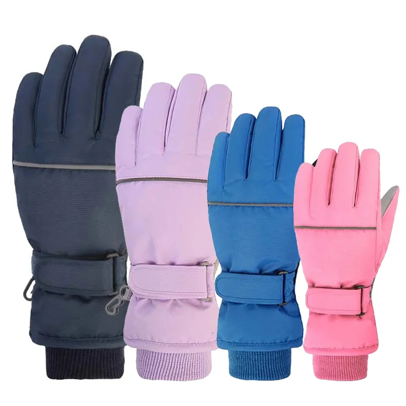 Guantes de esquí impermeables para niños con forro polar térmico - imagen 2