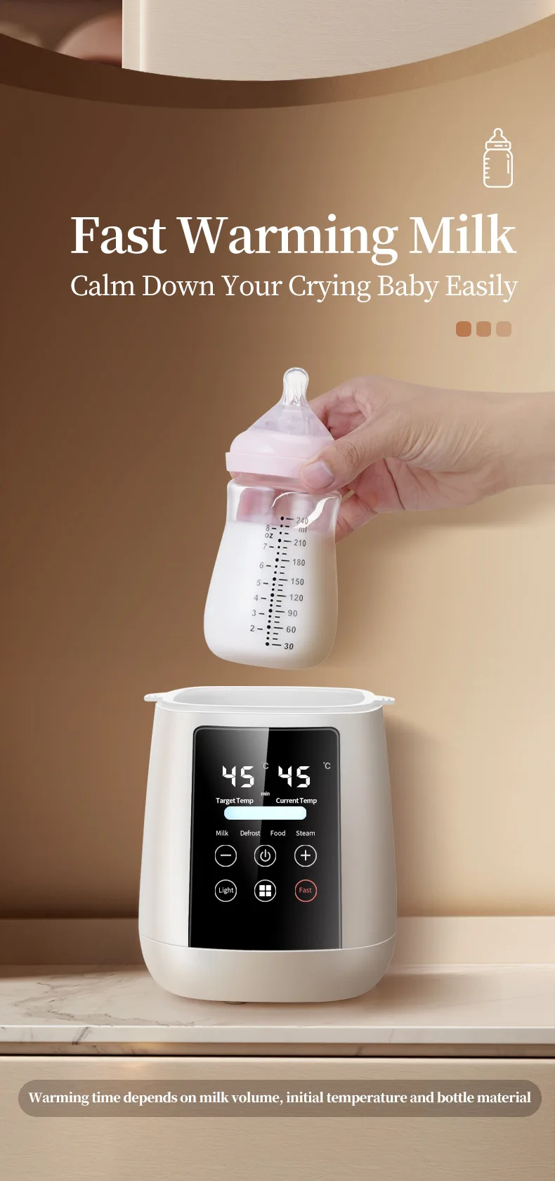 Diseño compacto para una botella