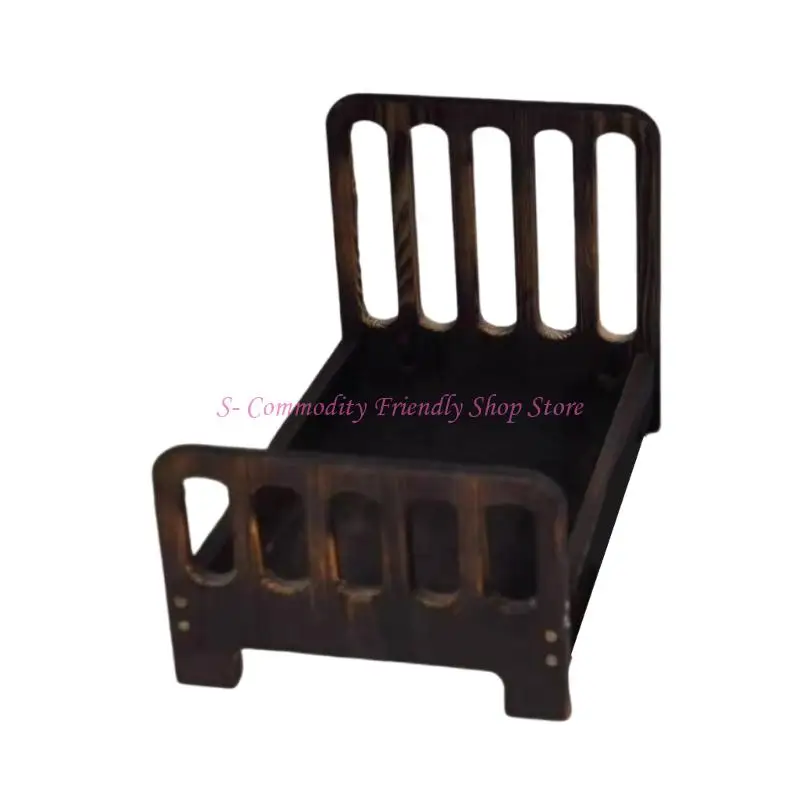 Cuna de madera desmontable para posado fotográfico de recién nacidos - imagen 2