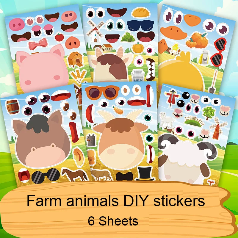 Pegatinas de animales de granja