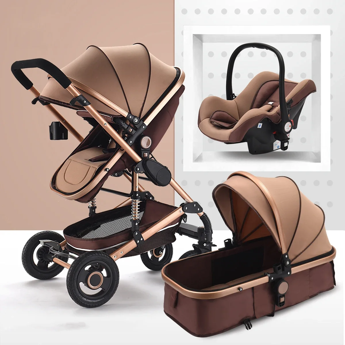 Cochecito 3-en-1 Luxe reversible360 para bebé - imagen 5