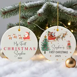 Adorno navideño personalizado para bebé con nombre – regalo árbol