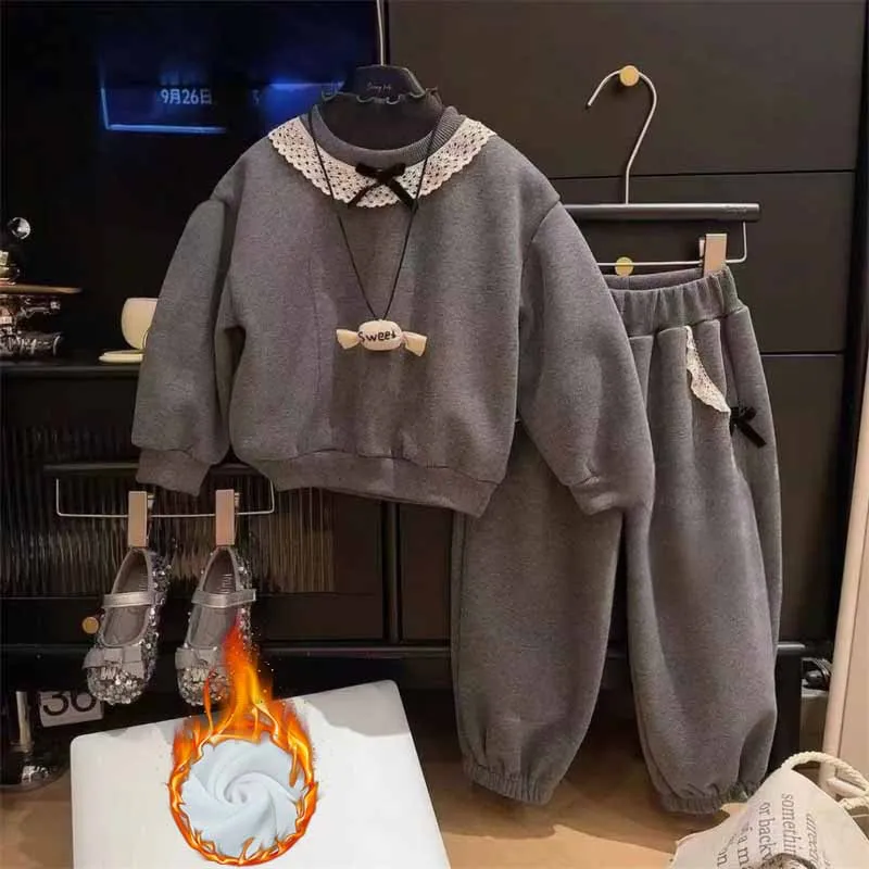 Conjunto de invierno acolchado para niñas y bebés, cálido - imagen 2