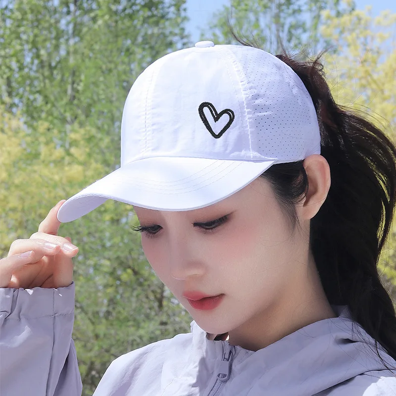Gorra béisbol secado rápido con cola de caballo para niñas - imagen 3