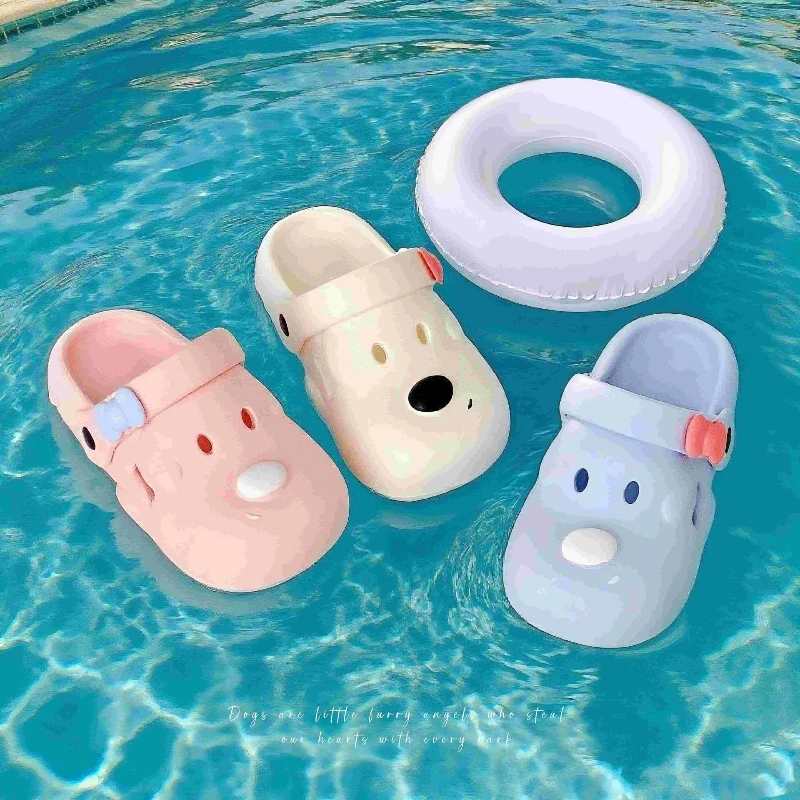 Sandalias suaves EVA para niñas con lazo y perro de dibujos - imagen 3