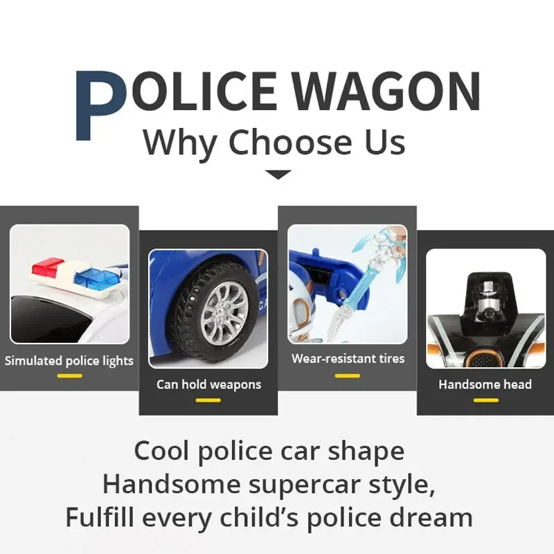 Coche de juguete robot transformable automático con colisión