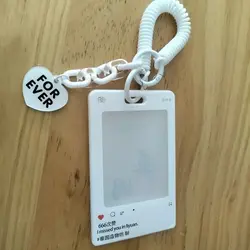Llavero tarjetero infantil antipérdida con foto y funda para tarjetas