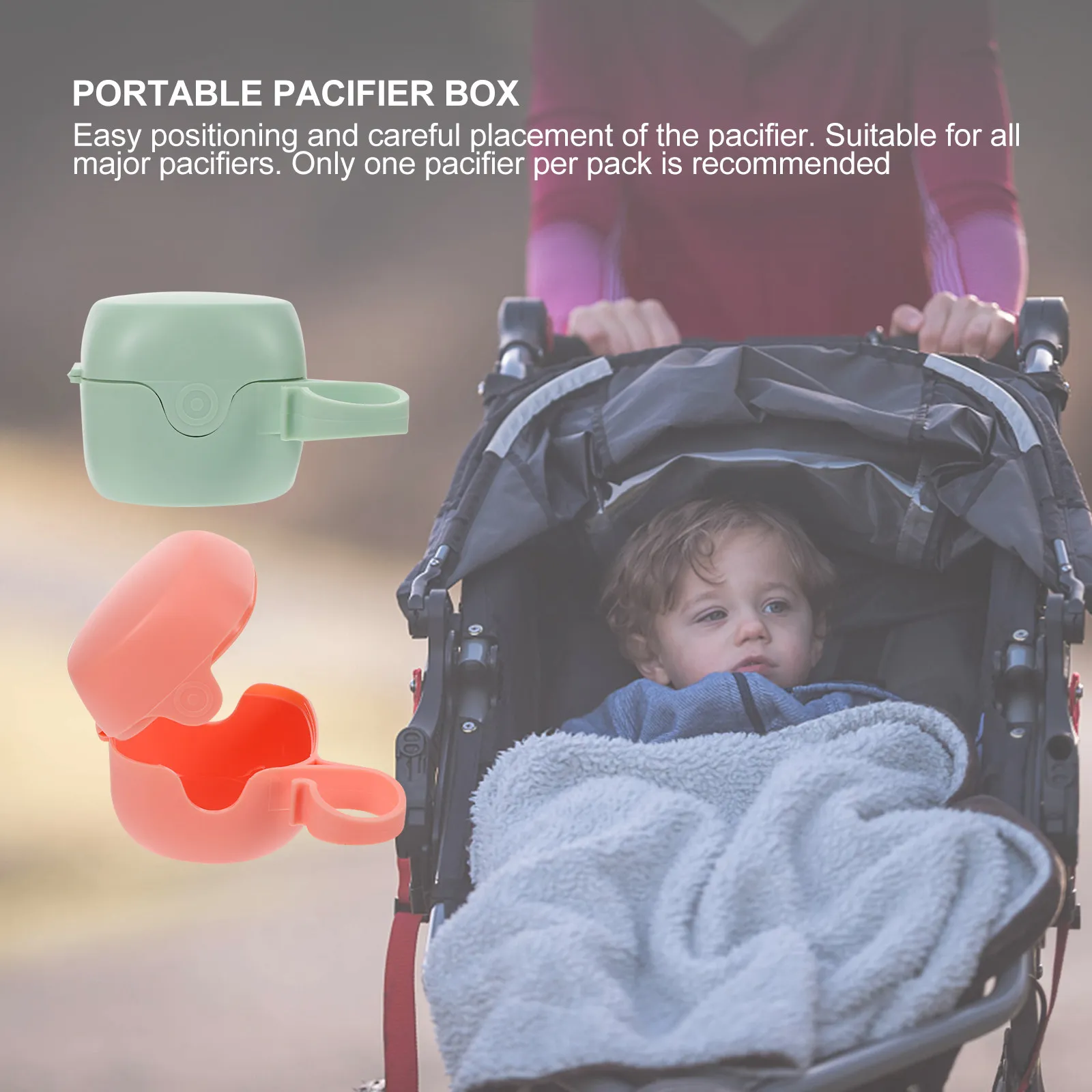 Caja para chupete portátil anti polvo, apta en viajes - imagen 4