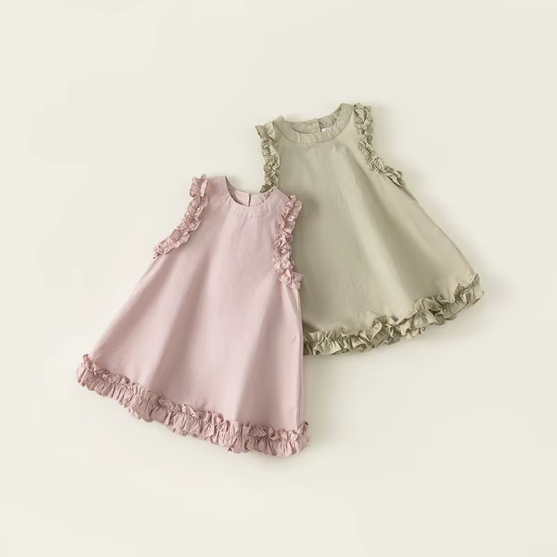 Vestidos de algodón sin mangas estilo princesa para niñas pequeñas - imagen 5