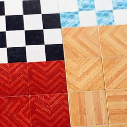 Azulejos de madera maciza para casa de muñecas – Accesorios miniatura 1:12