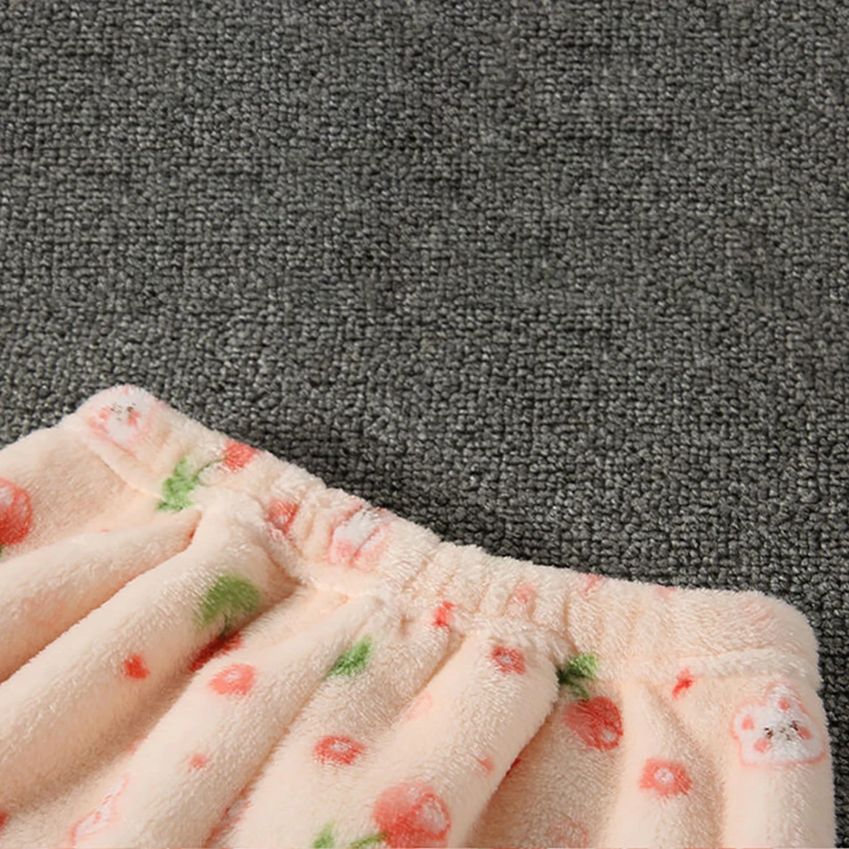 Pijamas de franela Coral manga larga con dibujos animados para invierno - imagen 4