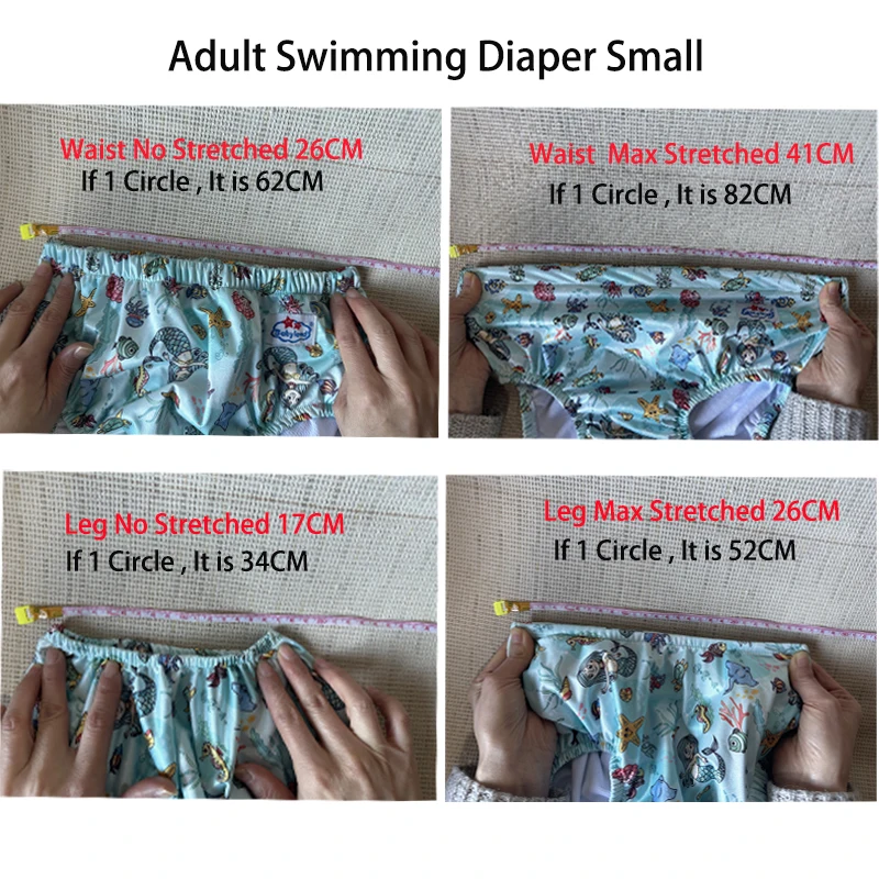 Pañal de natación para adolescentes visto frontalmente