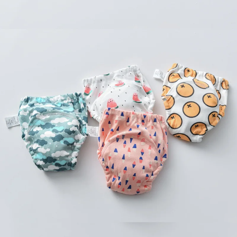 Pantalones entrenamiento orinal para bebé – Pañales reutilizables algodón