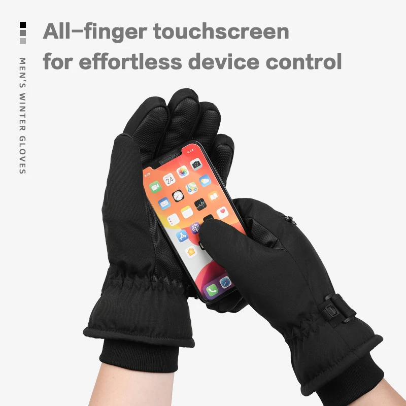 Guantes de esquí de invierno con bolsillo trasero y pantalla táctil - imagen 4