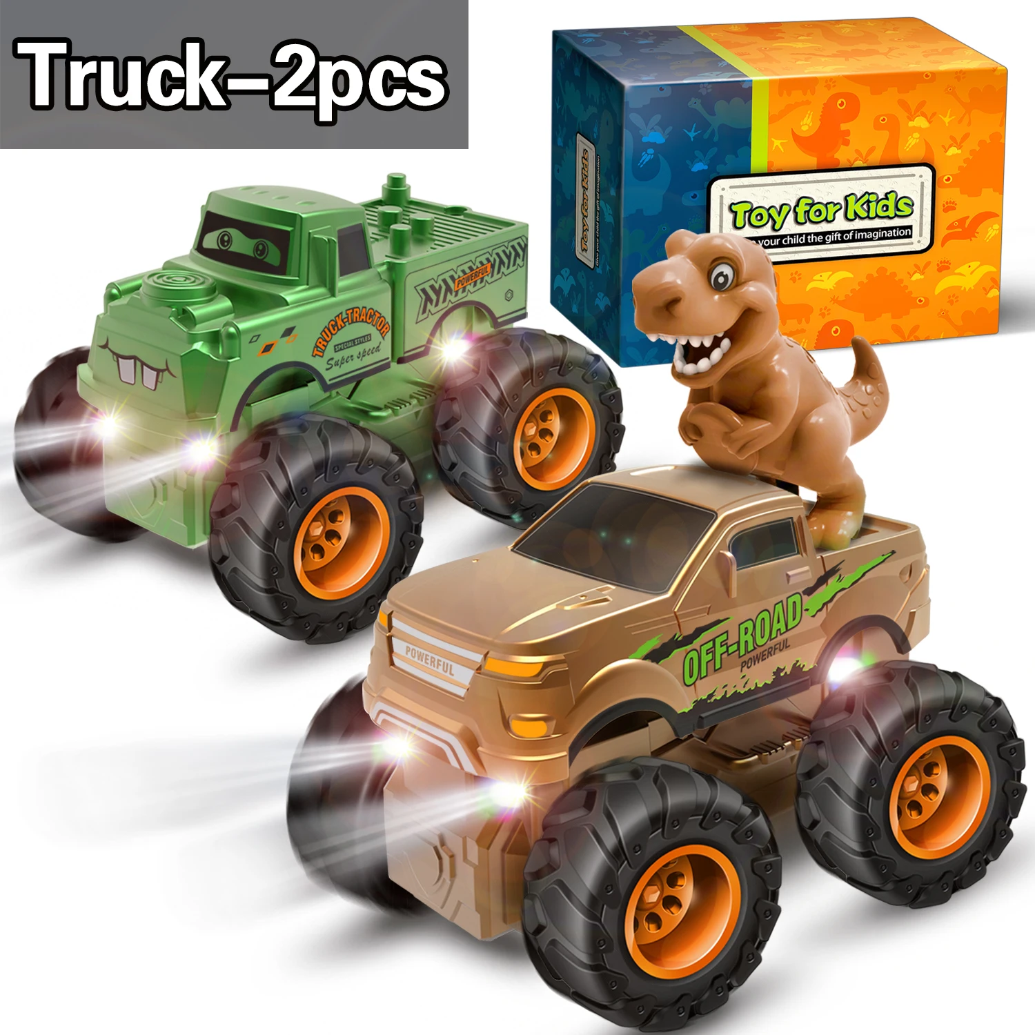 Camionetas de juguete para carreras y juego compartido