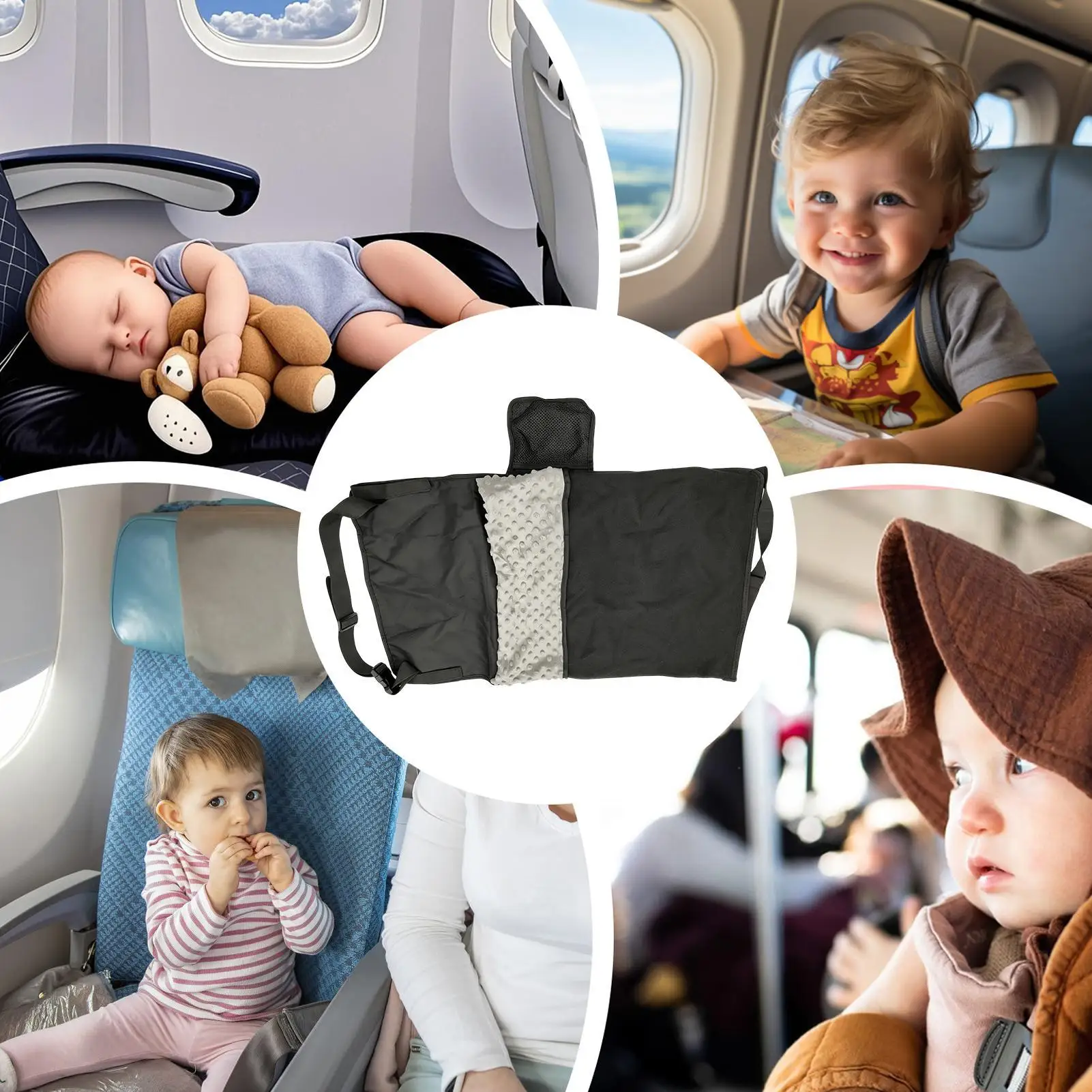 Cama de viaje portátil infantil plegable con manta para dormir - imagen 4