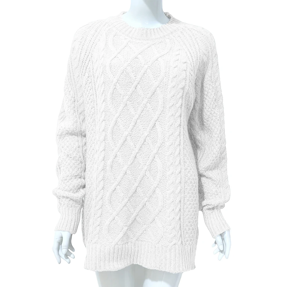 Vestido de punto premamá de ochos blanco para sesión de fotos - imagen 3