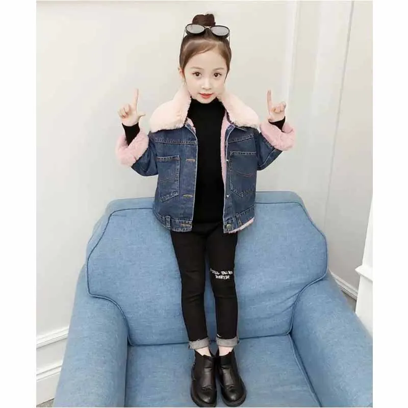 Chaqueta vaquera acolchada para niña – Abrigo de invierno cálido - imagen 5