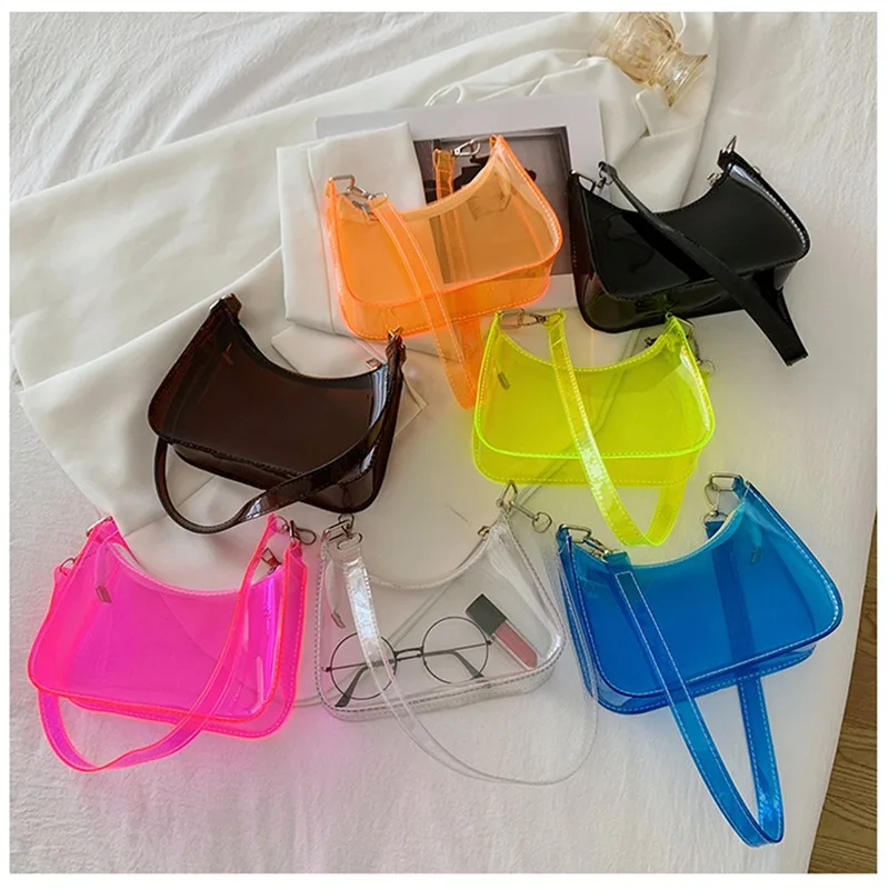Bolso bandolera transparente de PVC estilo vintage para diario - imagen 5
