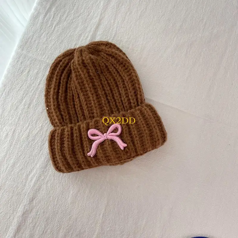Gorro niña de punto suave con lazo – Cálido y elegante para invierno - imagen 5