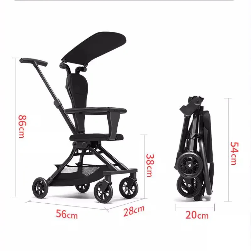 Cochecito bebé reversible EG30 plegable ligero compacto de viaje - imagen 4