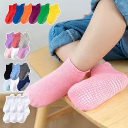 Calcetines antideslizantes de algodón para niños 0-6 años náuticos