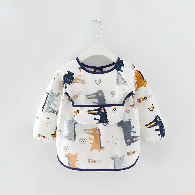 Babero impermeable manga larga antimanchas para bebé