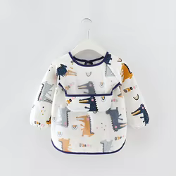 Babero impermeable manga larga antimanchas para bebé
