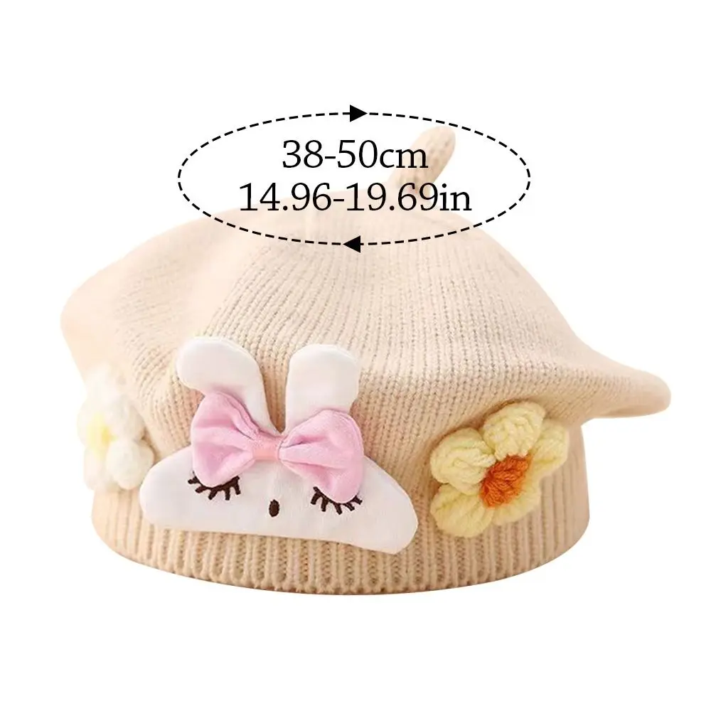 Gorro boina de flores cálido de invierno con orejeras para niña - imagen 3