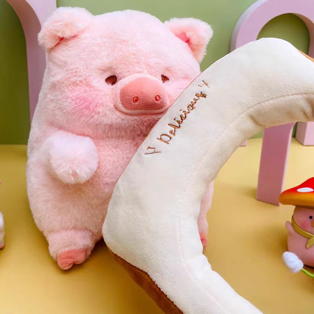 Lulu peluche de cerdo rosado, cabeza grande, regalo infantil - imagen 5
