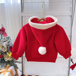 Sudadera acolchada navideña para bebé – Cálido jersey de invierno