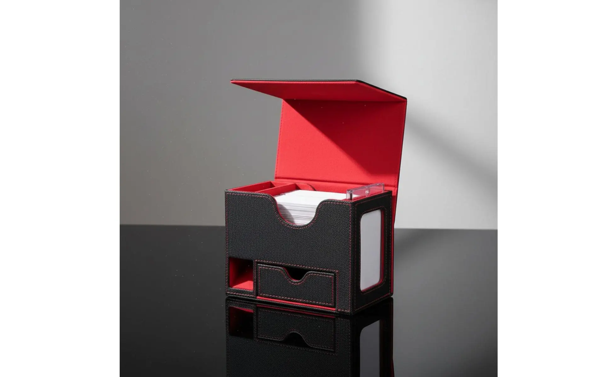 Caja de cartas con ventana lateral