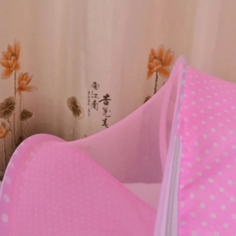 Mosquitera cuna portátil segura con doble cremallera para bebés - imagen 3