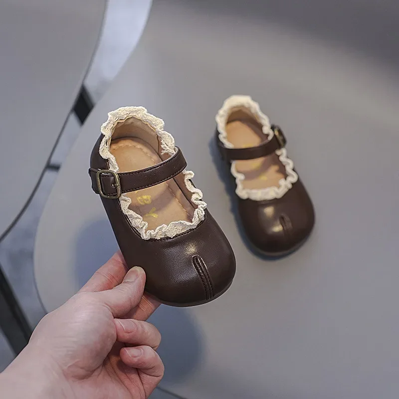 Zapatos de princesa para niña – Fiesta de encaje y cuero suave - imagen 3