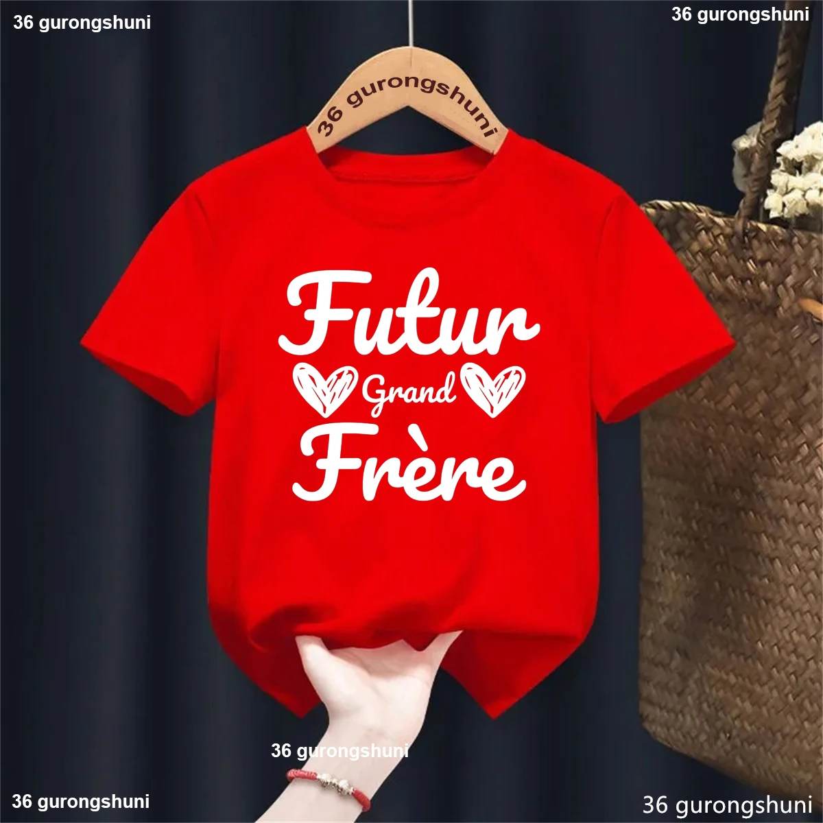 Camiseta hermano mayor estilo francés futuro con estampado veraniego - imagen 5