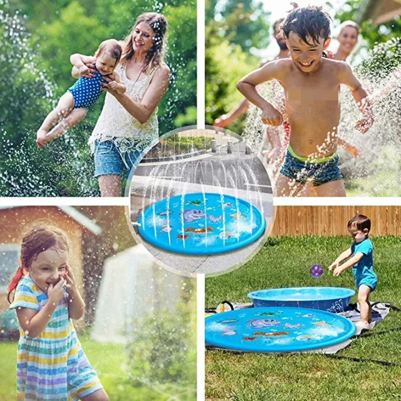 Aspersor de agua fría inflable infantil para jardín y bañera - imagen 3
