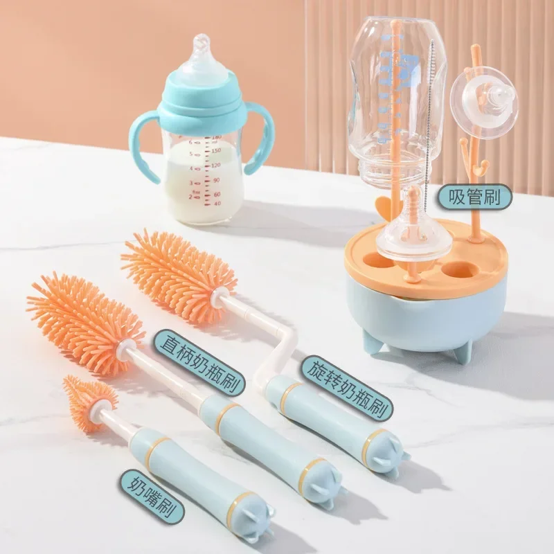 Cepillo limpiador para biberones de silicona – Mango giratorio 360 grados - imagen 3