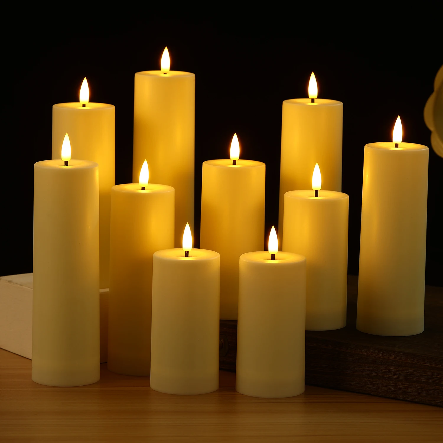 Velas LED impermeables con temporizador remoto para decoración - imagen 2