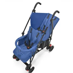Cochecito gemelar con asientos extraíbles y lavables, plegable