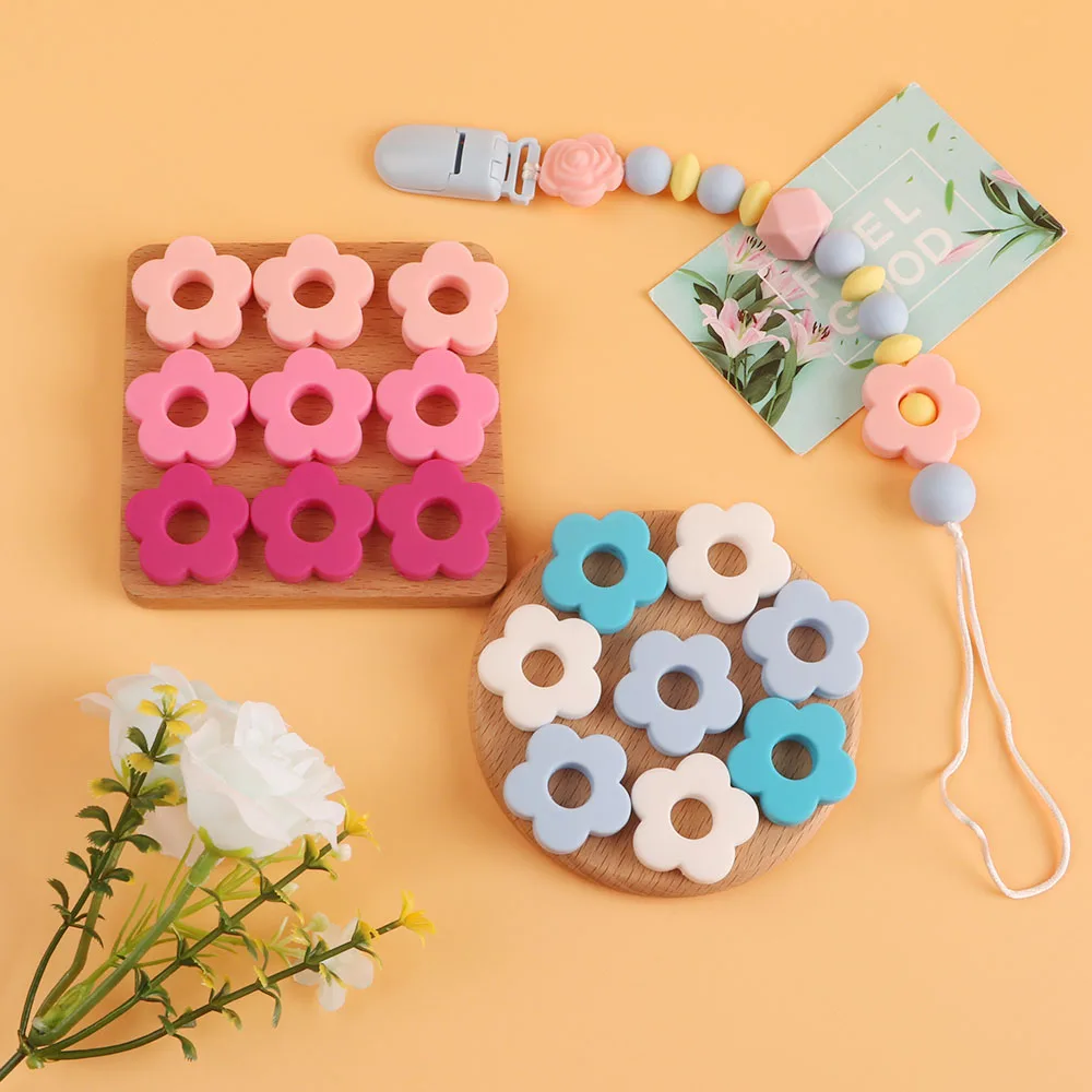 Mini cuentas de silicona con corona, flor y lazo para pulseras