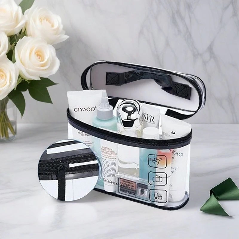 Bolsa organizadora transparente impermeable de PVC para viaje - imagen 5