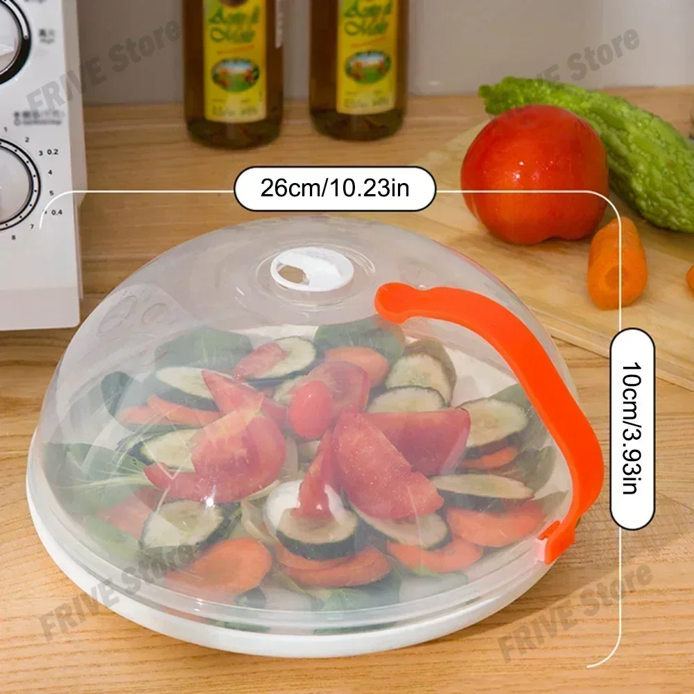 Tapa para microondas antiderrames sin BPA con mango y transparente