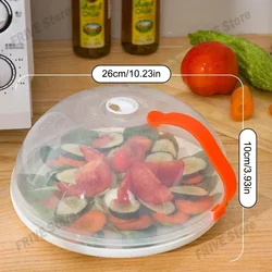 Tapa para microondas antiderrames sin BPA con mango y transparente
